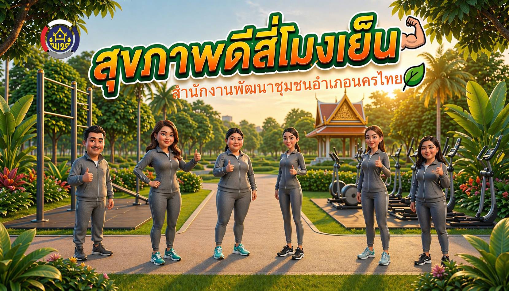สพอ.นครไทย ขอประชาสัมพันธ์กิจกรรม “สุขภาพดี สี่โมงเย็น”